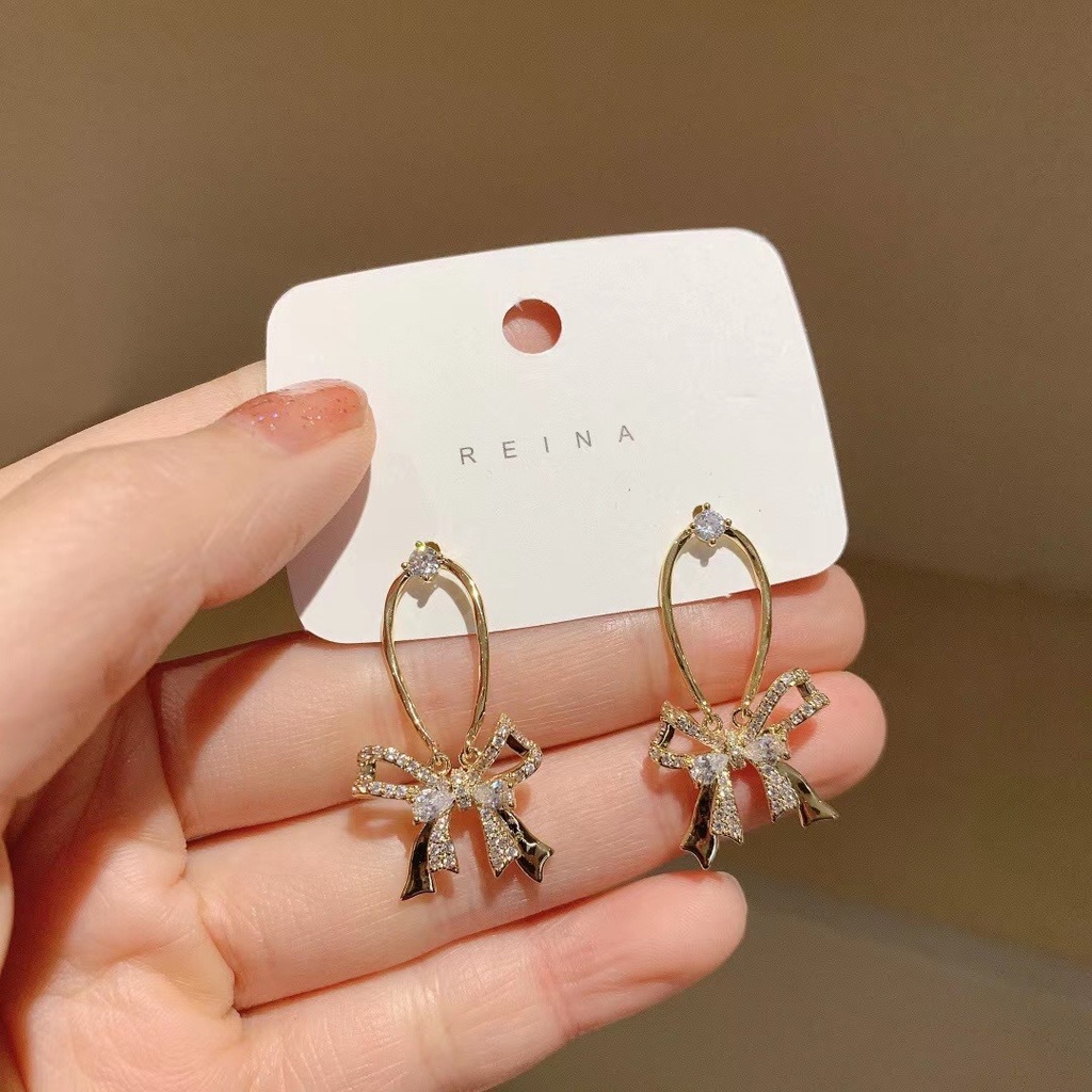 Bông Tai Nơ Bằng Bạc 2022 Sang Trọng