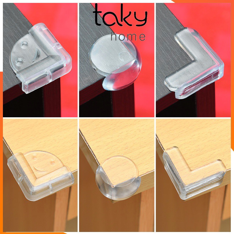 Set 4 Miếng Silicon Bịt Góc Bàn Bảo Vệ An Toàn Cho Bé, Góc Bàn Silicon, Tiện Dụng Trong Gia Đình. TakyHome 5500