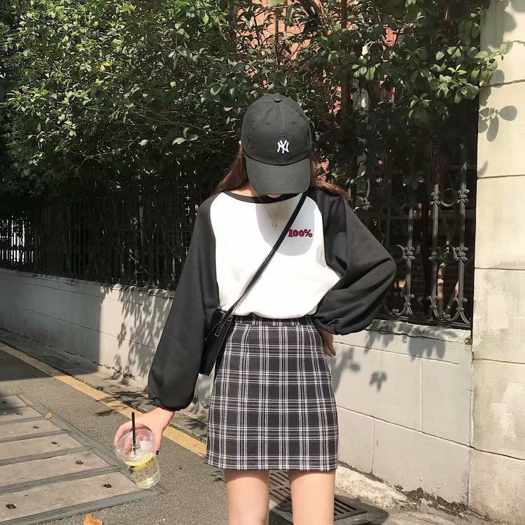 Chân váy chữ A kẻ eo cao Hàn Quốc thời trang trẻ trung CV03 | BigBuy360 - bigbuy360.vn