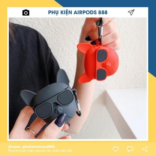 [Freeship - Ảnh Thật] Case Vỏ Bao Airpod Đựng Tai Nghe Có Dây Bull Dog Cho Airpod 1 2  Silicone Dẻo