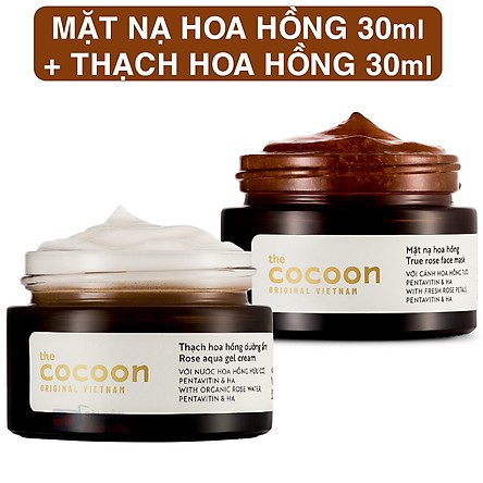 Thạch hoa hồng dưỡng ẩm - Cocoon Rose Aqua Gel Cream - Hàng Việt Nam Chính Hãng - 30ml