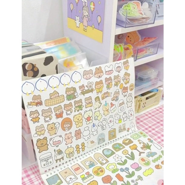 Sticker dán gói 5 miếng, hoạt hình siêu cute dễ thương dán sổ, dán điện thoại ,…