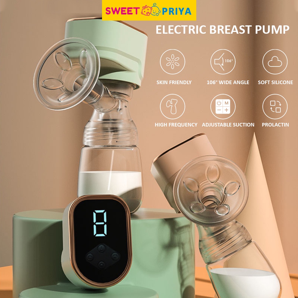 27 cấp độ Máy hút sữa điện có thể đeo được Đèn LED không dây Brest Máy bơm massage cho con bú Hút sữa17345