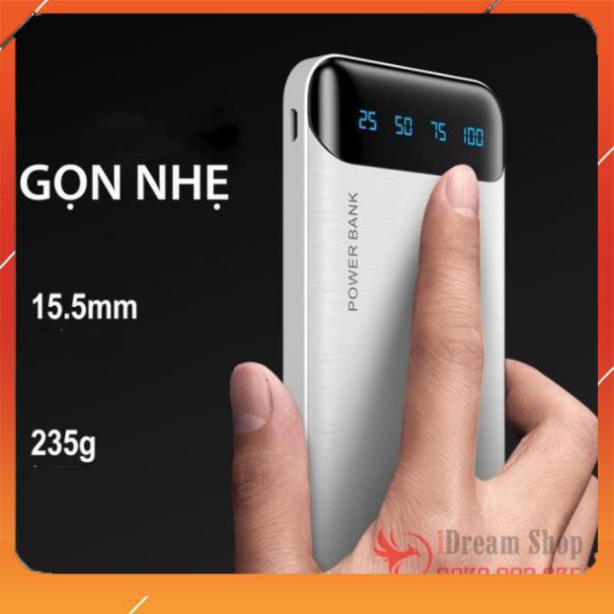 [Xả kho 3 ngày] Cục pin sạc dự phòng, pin dự phòng 10000mAh Remax Wk polymer nhỏ gọn có màn hình led chính hãng