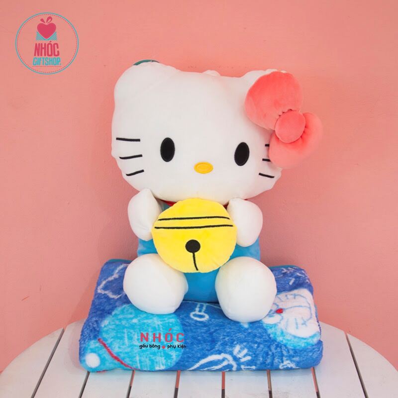 Gối mền Hello kitty cầm chuông lông mịn CH - NHÓC