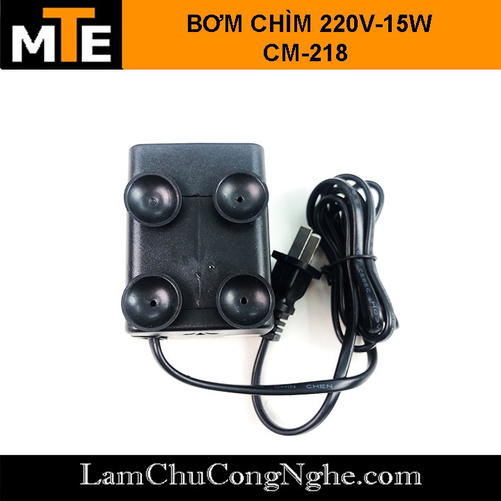 BƠM CHÌM MINI 220V CM-218-15W bơm tiểu cảnh, bể cá, điều hòa nước