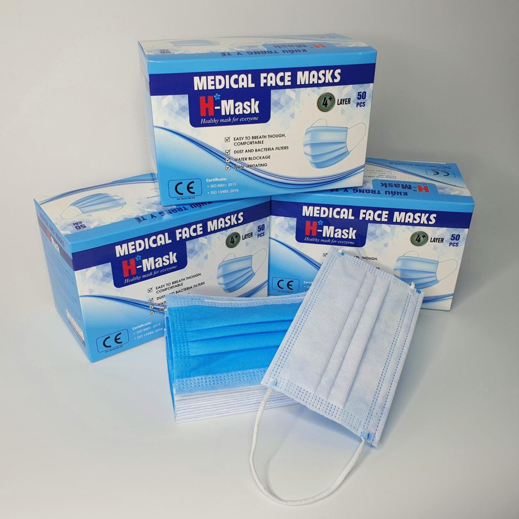 Khẩu trang y tế 4 lớp kháng khuẩn - CÓ GIẤY PHÉP KIỂM ĐỊNH