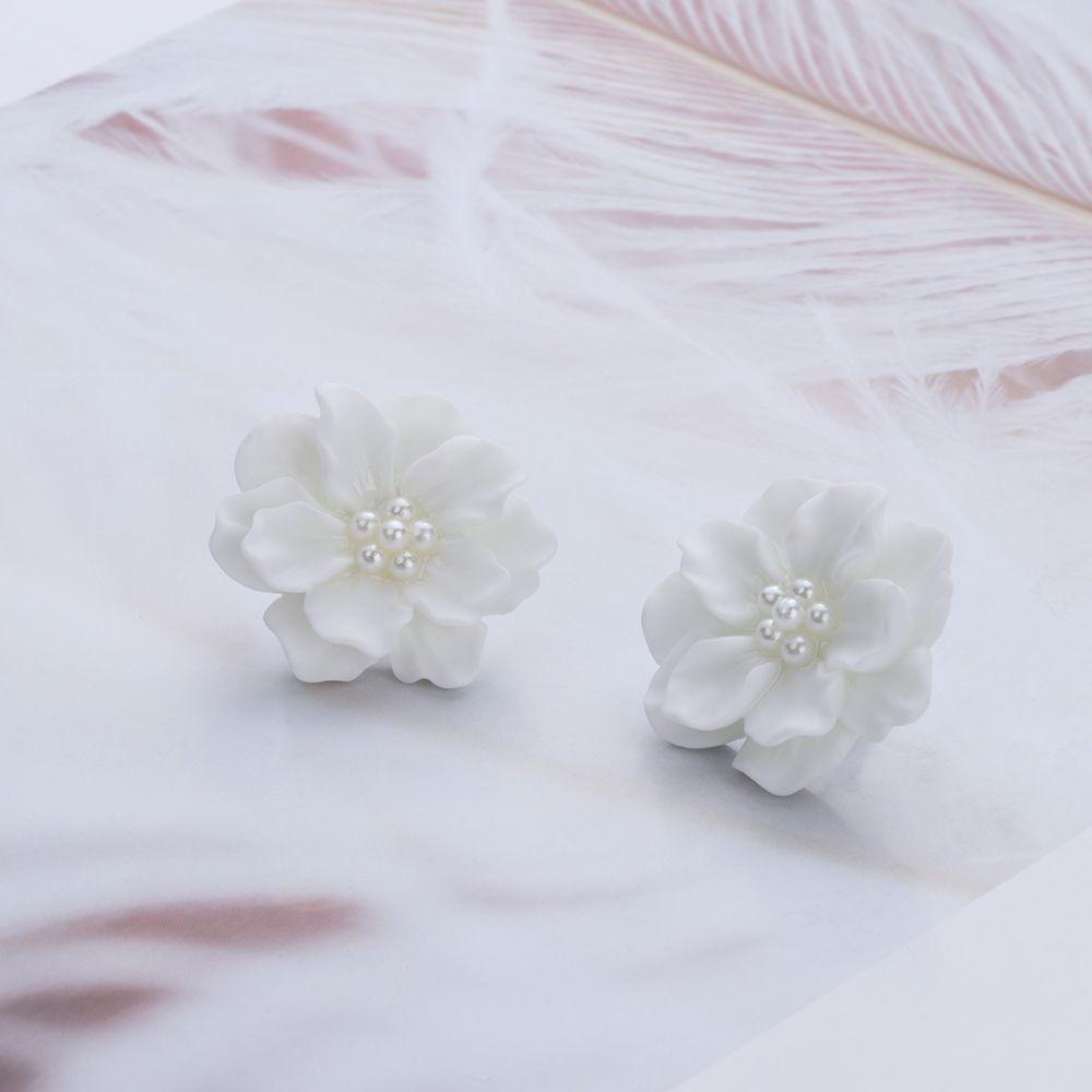 NIUYOU Bông Tai Hình Hoa Đính Hạt Trang Nhã