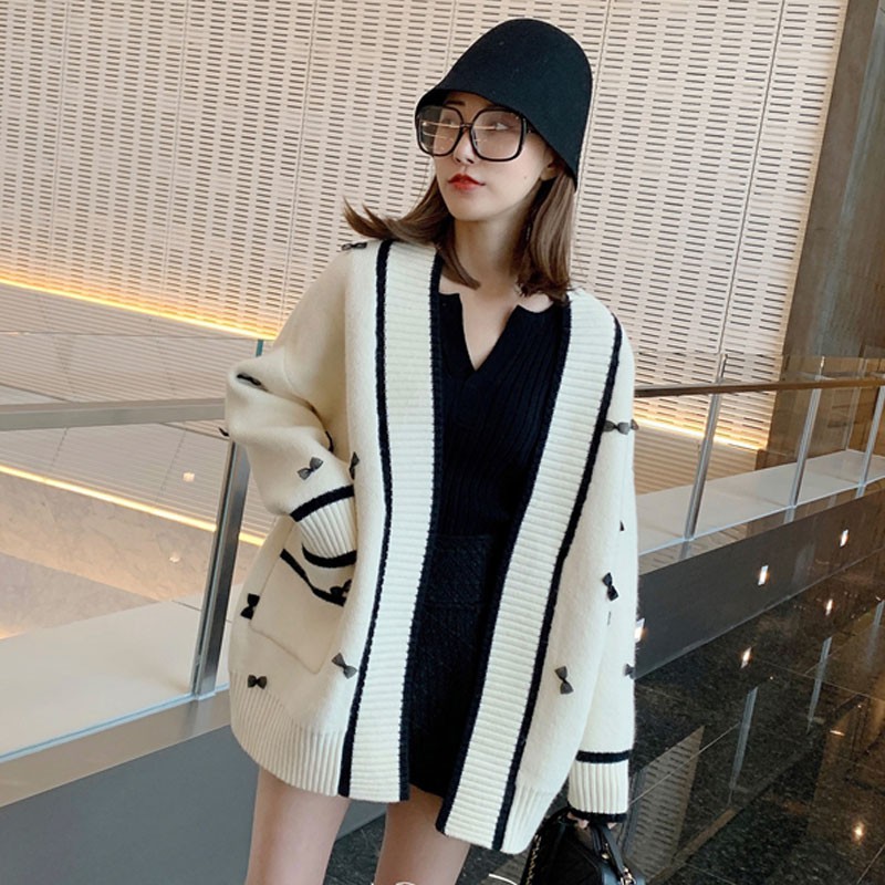 Long sleeve knitted jacket