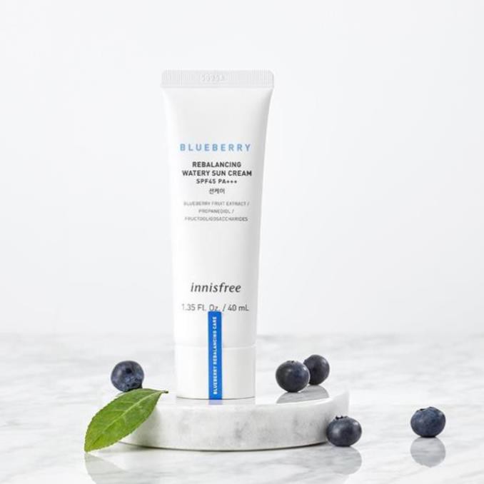 Kem chống nắng vật lý innisfree Blueberry Rebalancing Watery Sun Cream Spf45 Pa+++ 40ml