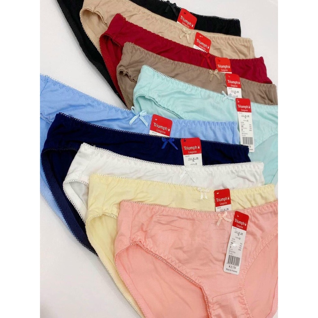 Combo Quần Lót Nữ Cotton Trơn Thấm Hút Tốt, Quần Chíp Chất Vãi Mềm Hàng VNXK Hieu Store24h