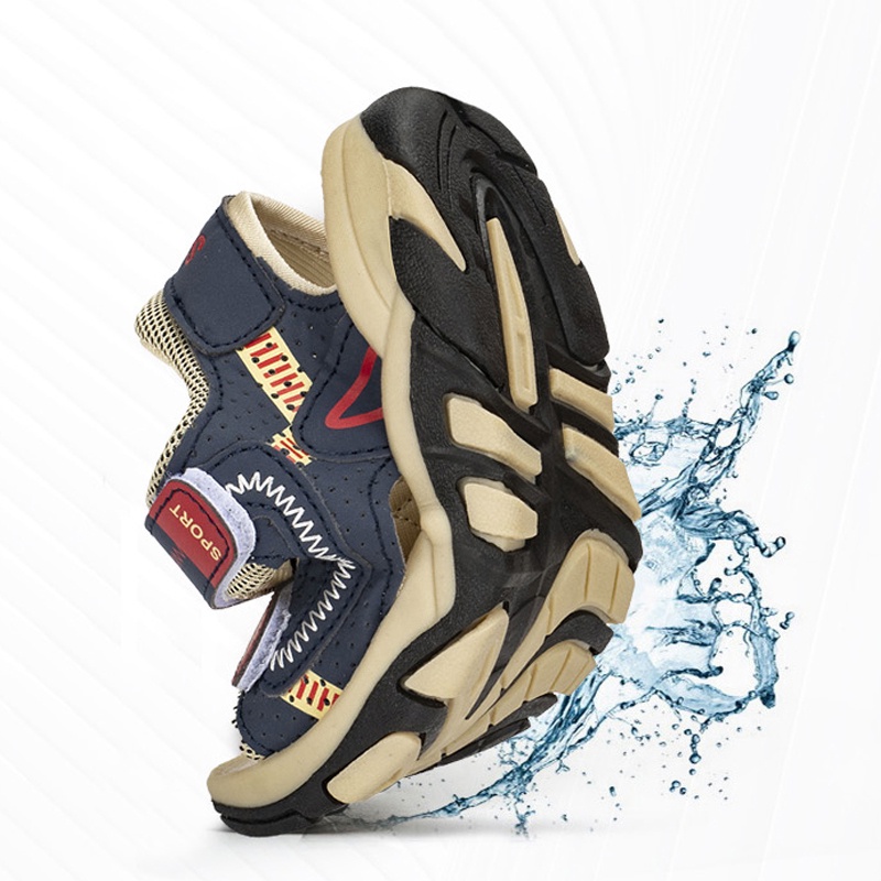 Xăng đan cao su hở ngón thoáng khí phong cách thời trang mùa hè cho bé trai 2022