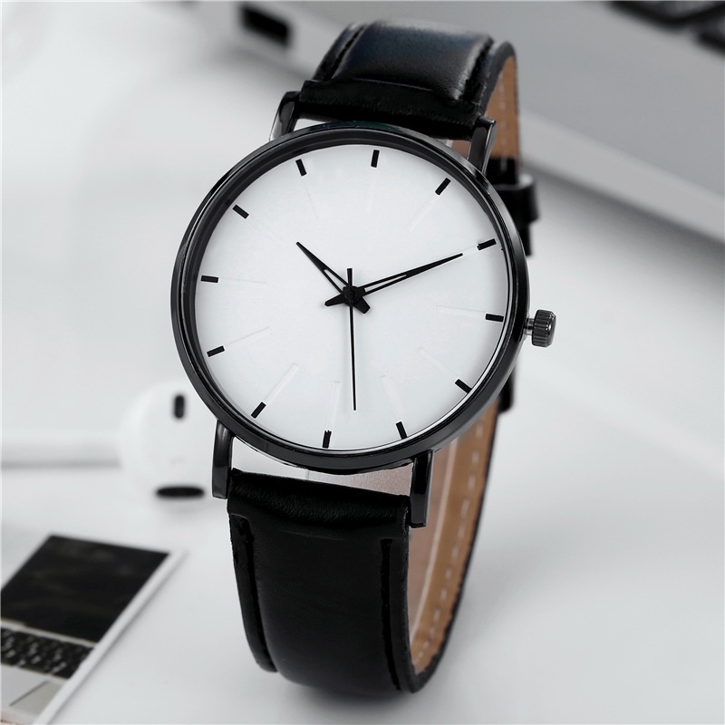 Đồng hồ nam dây da thời trang công sở chính hãng D-ZINER NAD17 mặt tròn tối giản - LINDO