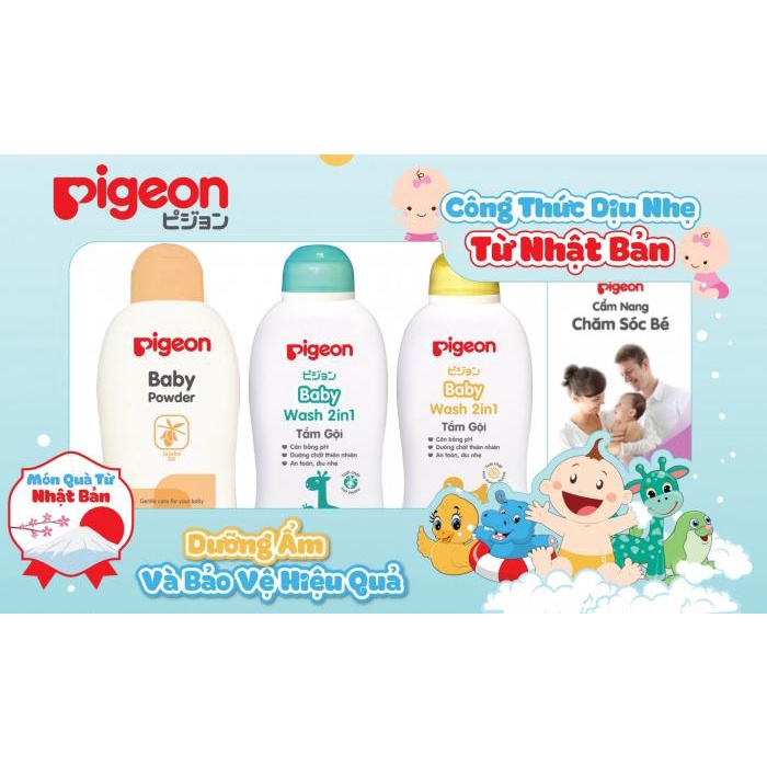 Tắm Gội Cho Trẻ Sơ Sinh và Trẻ Nhỏ PIGEON, Sữa Tắm Dầu Gội Chính Hãng Nhật Bản