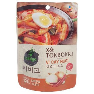 Sốt Tokbokki Vị Cay Ngọt CJ Foods Bibigo Gói 120G
