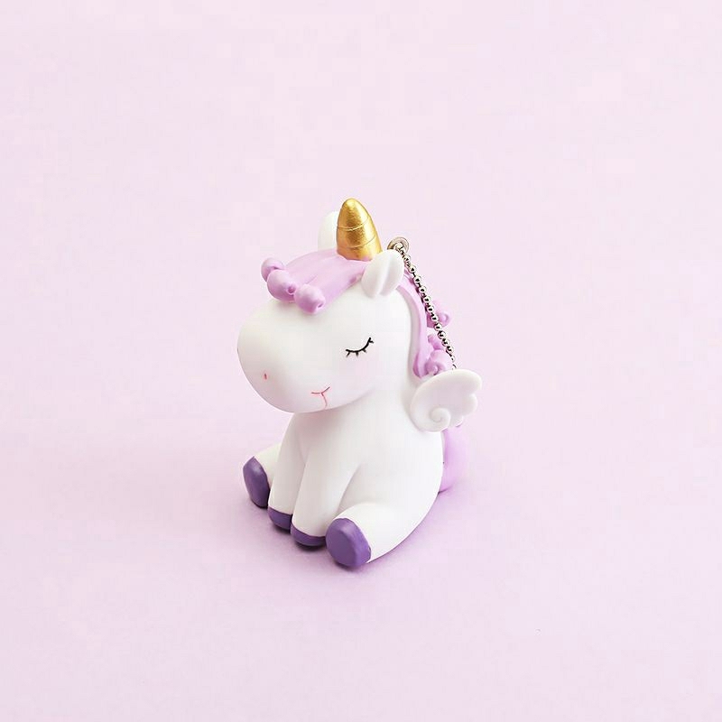 Trang trí ngựa Unicorn tím