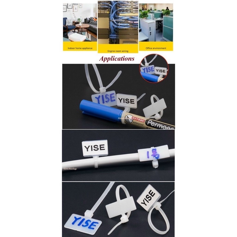Dây rút, dây thít nhựa trắng dùng để đánh dấu 50 chiếc dài 15cm và 20 cm