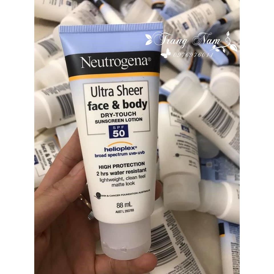 Kem chống nắng Neutrogena Ultra Sheer Dry-Touch SPF 50+ (Úc)