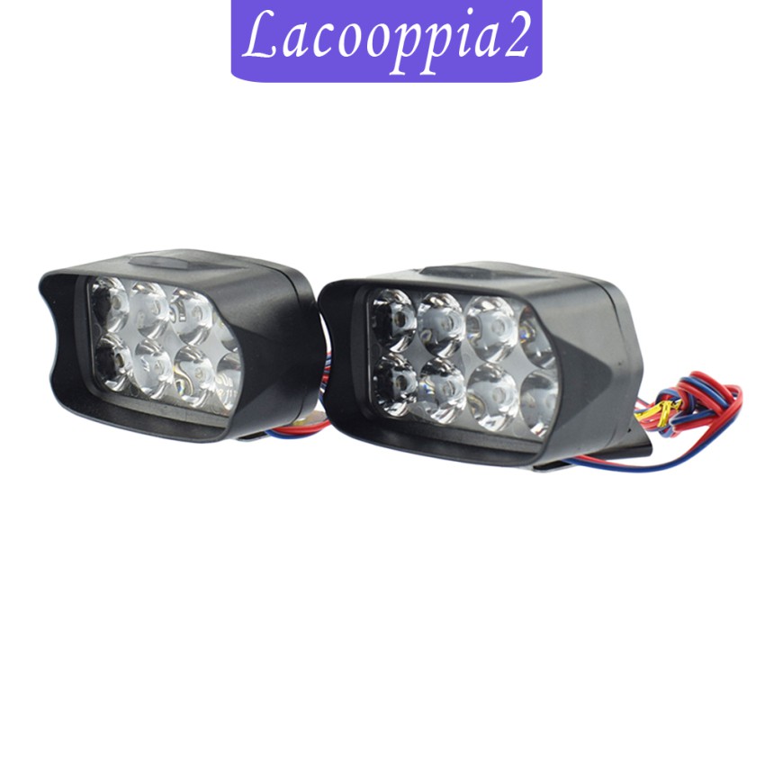 2 Đèn Pha Chống Sương Mù Lapoppia2 Cho Xe Mô Tô 12v 8 Bóng Led 12v 12w