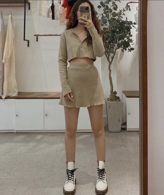 A- skirt - Chân váy chữ A thun gân - Somalyng.studio | BigBuy360 - bigbuy360.vn