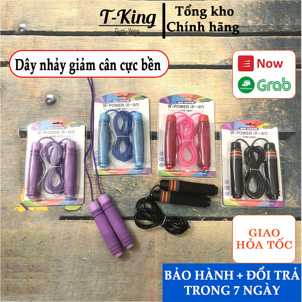 Dây nhảy thể dục bền nhẹ cao cấp W-Power