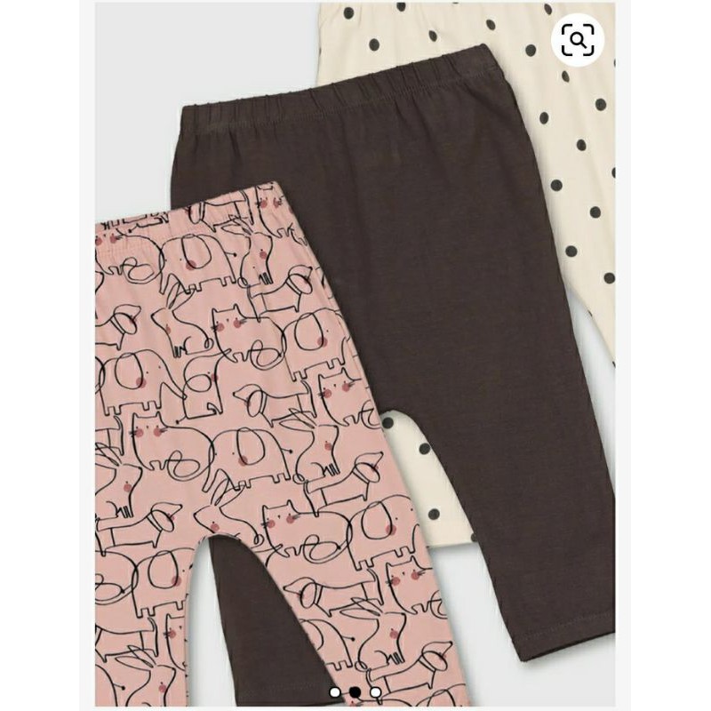 Set 3 legging con voi bé gái Tu.clothing UK Auth size 9/12 13/18 18/24