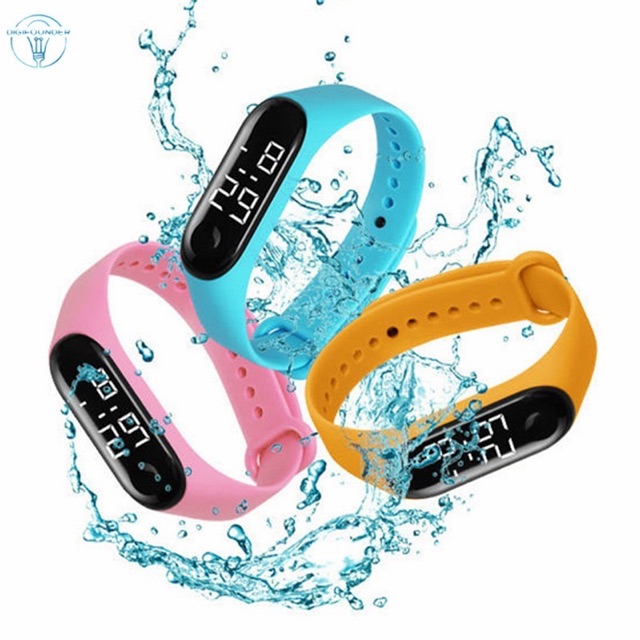 Đồng Hồ Cảm Ứng Điện Tử 7 Màu Sắc Tùy Chọn Chống Nước Cao Cấp