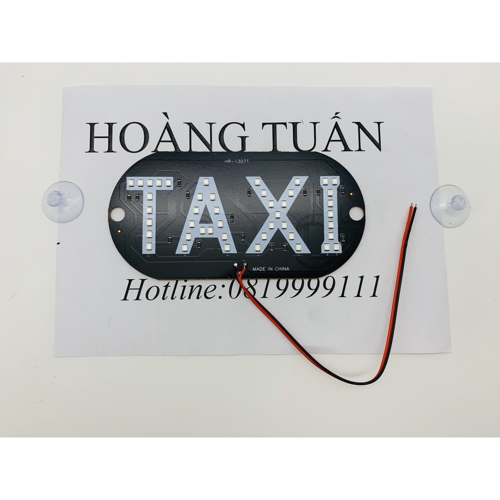 Bảng đèn led chữ TAXI gắn xe hơi ô tô điện 12v DÂY CHỜkèm tẩu ĐỰC đấu nối tiện dụng