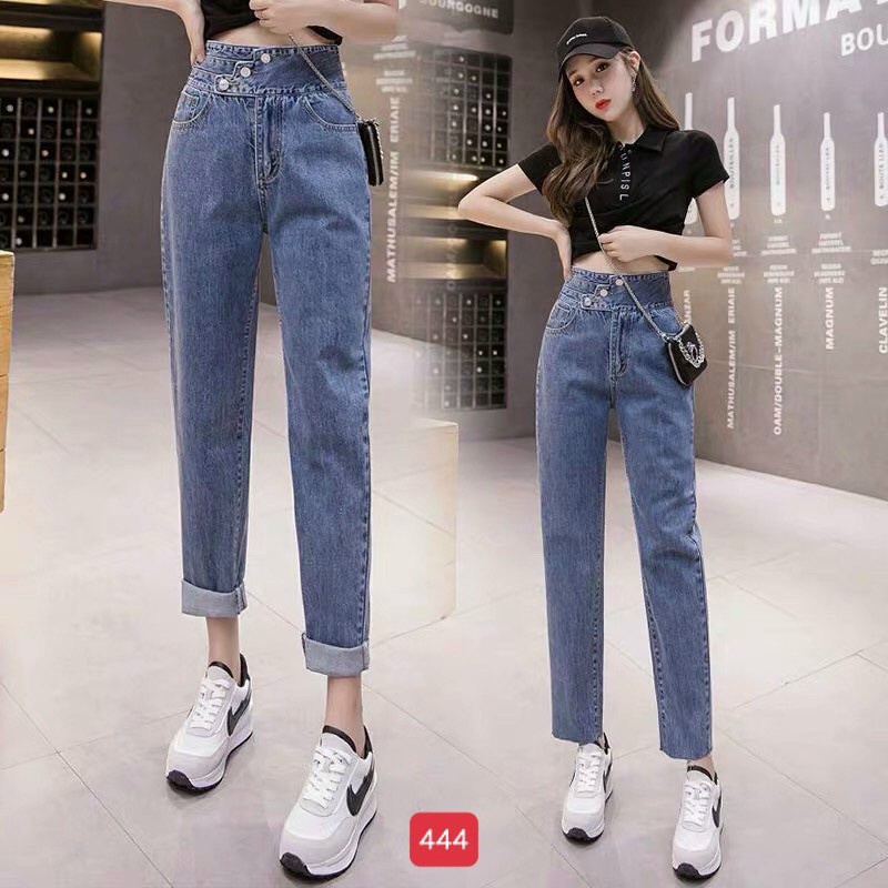 Quần Baggy Nữ, Quần Baggy Trơn Rách Nhiều Mẫu Cạp Cao DieuLinh Fashion.