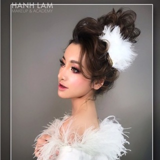 Kẹp tóc Lông Vũ trắng
