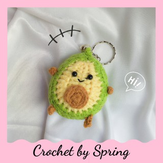 có sẵn MÓC KHOÁ LEN QUẢ BƠ l crochetbyspring