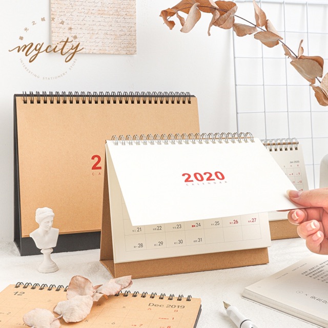 Lịch 2020 - Giấy Craft Xinh Xắn