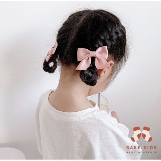 Set 2 kẹp tóc cho bé gái - Kẹp tóc Nơ xinh xắn đáng yêu màu Pastel phong cách Hàn Quốc mẫu mới nhất