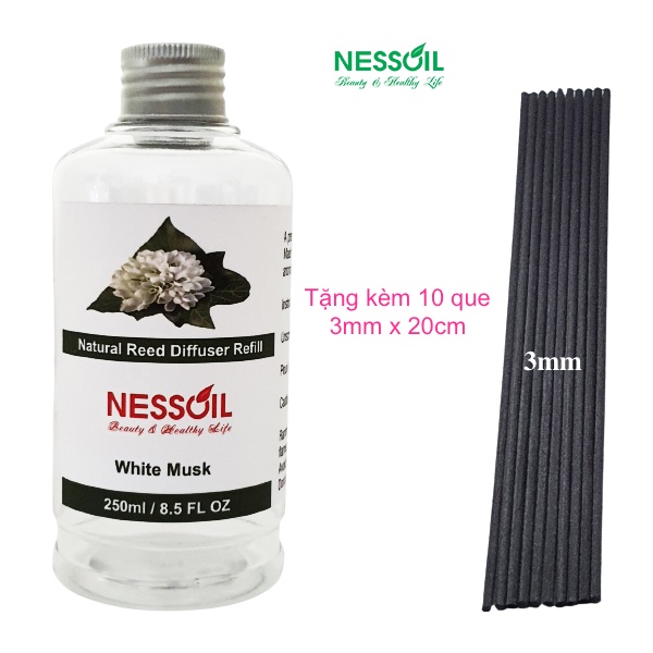 Tinh dầu Refill (thay thế, bổ sung) 250ml, mùi Xạ Hương, dùng để rót vào lọ đã cạn tinh dầu mà không cần mua bộ mới