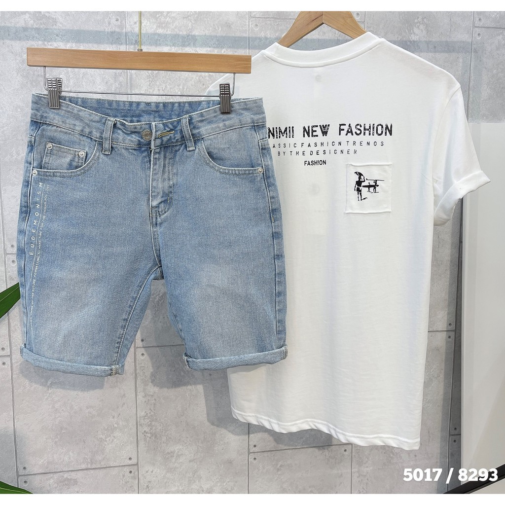 Quần ngố, quần short nam chất liệu jeans cao cấp 5017