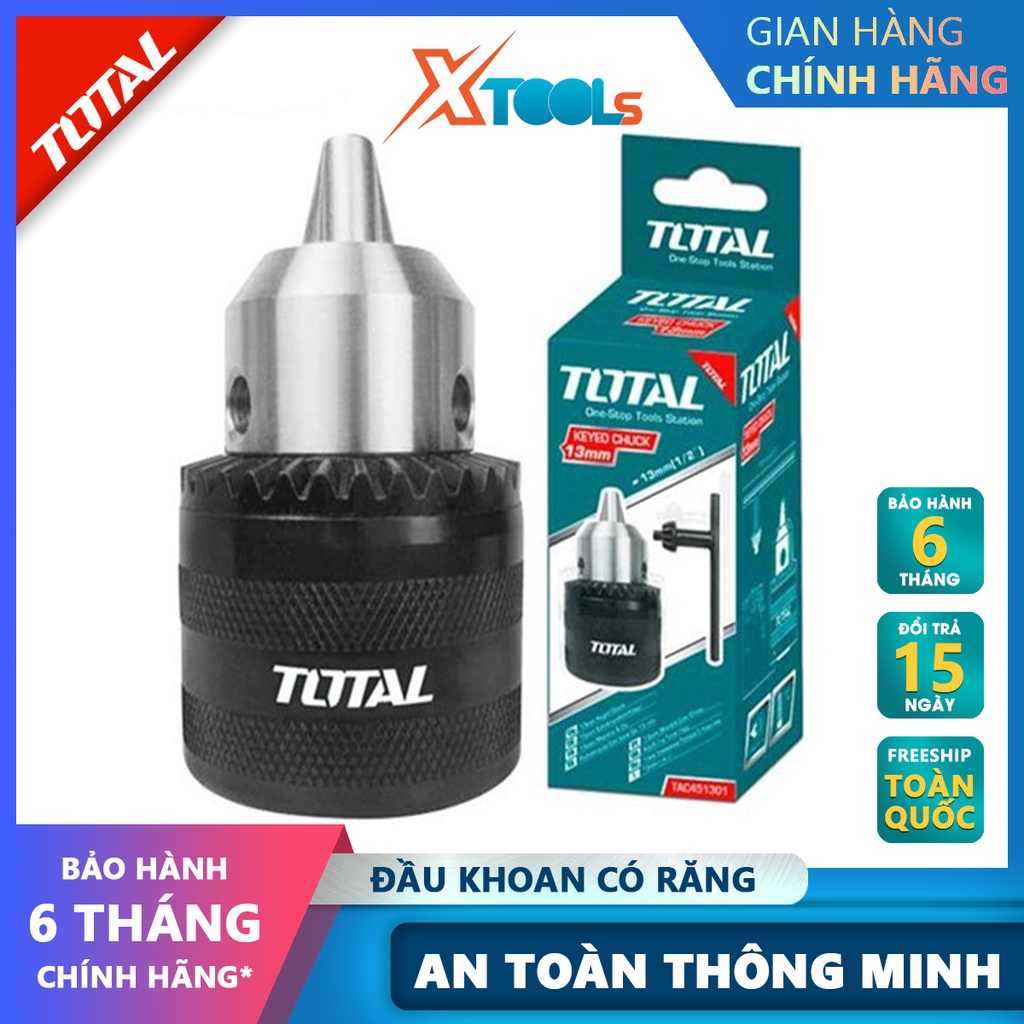 Đầu khoan (có răng cưa) TOTAL | đầu khoan khả năng khoan 0.6 - 16mm đầu khoan 55mm - 80mm [CHÍNH HÃNG] [XTOOLs]
