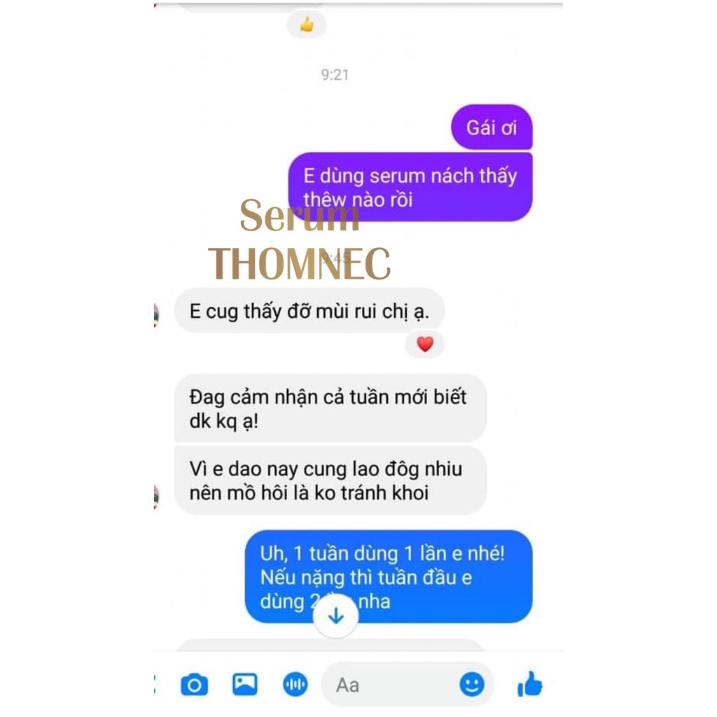 Serum Hôi Nách THOMNEC, Hỗ trợ đặc trị hôi nách Khử mùi hôi chân tay  Ngăn cản sự hoạt động của vi khuẩn
