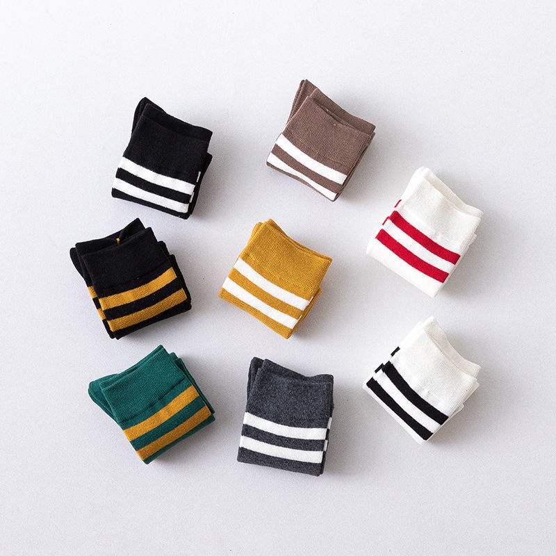 Jiashucheng Vớ Dài Đến Đầu Gối Hai Lớp Bằng Vải Cotton Mỏng Phong Cách Preppy Nhật Bản Thời Trang Xuân Thu Dành Cho Bạn Nữ