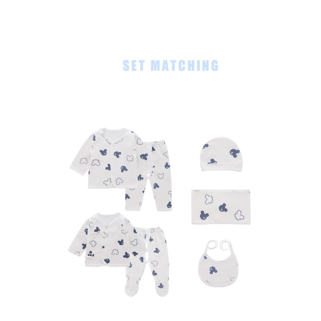 Set sơ sinh 7 món VBABY 100% COTTON