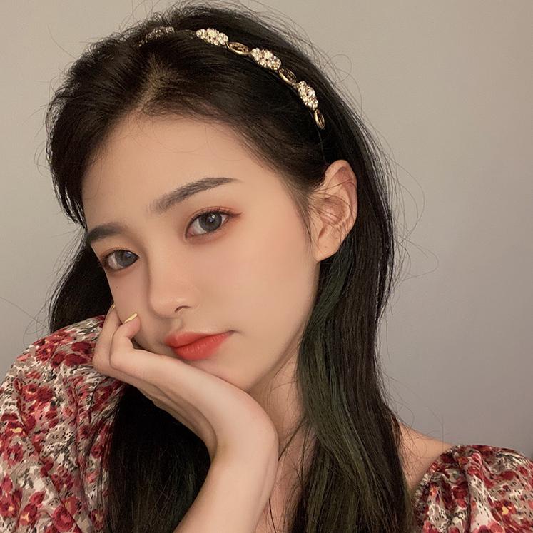 Băng đô phối kim cương nhân tạo phong cách thu đông thời trang Hàn Quốc cho nữ