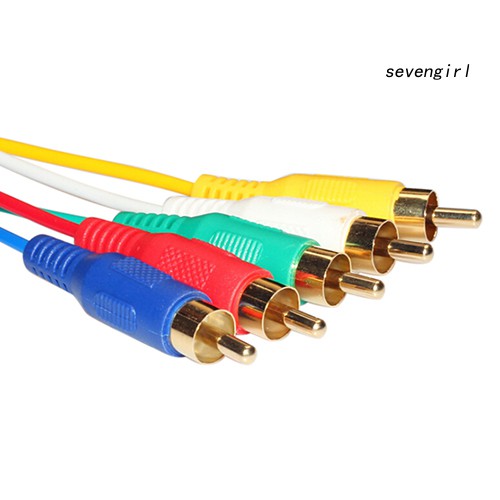 Cáp ChuyểN ĐổI Âm Thanh / Video AV 5Ft HDMI Sang 5-RCA RGB Mạ VàNg