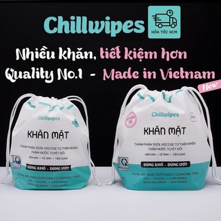  Khăn mặt khô Chillwipes cuộn Grand 80 khăn kích thước 20x20cm 