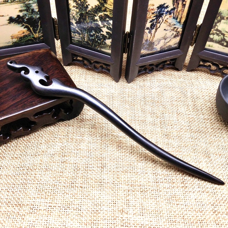 Trâm cài tóc Phượng hoàng bằng gỗ có hộp đựng