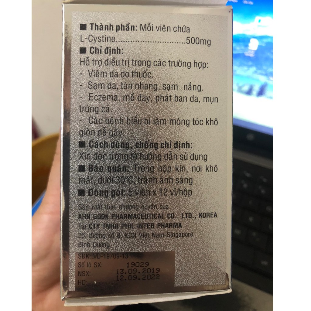 Viên uống đẹp da, tóc, móng L-Cystine Philife