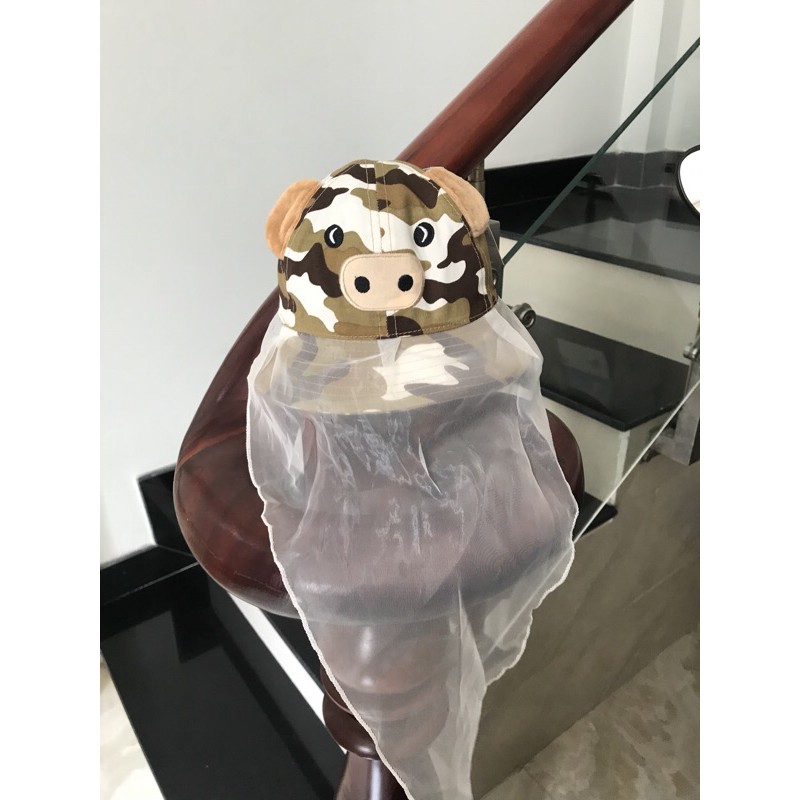 Nón hình heo có màng che - Mũ heo
