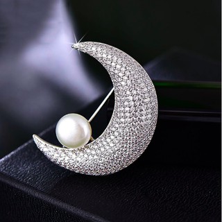 Cài áo sơ mi, áo vest hoạ tiết Mặt Trăng ( 4x2x6cm )