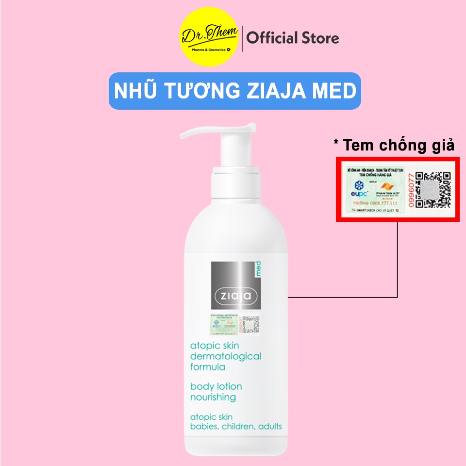 Nhũ Tương Ziaja Med Mượt Da Toàn Thân Ziaja Med Atopic Skin 400ml - Ziaja Med Atopy AZS - Dưỡng ẩm