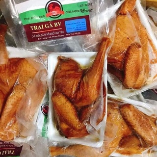 Gà ri hun khói khay nửa con