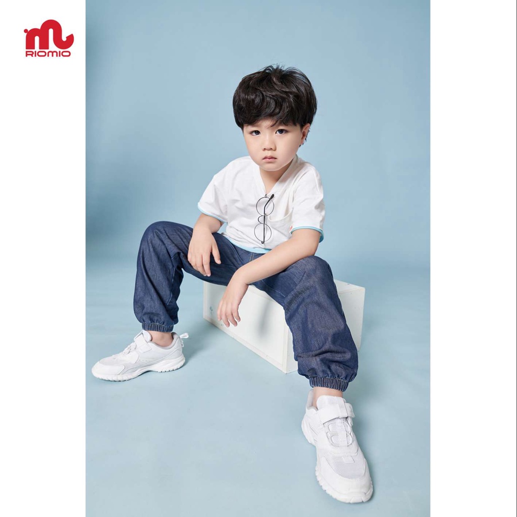 Quần jean unisex cho bé trai và bé gái 4-11 tuổi (18-40kg) RIOMIO cotton jean sợi coolmax phong cách Hàn Quốc QT - RM229