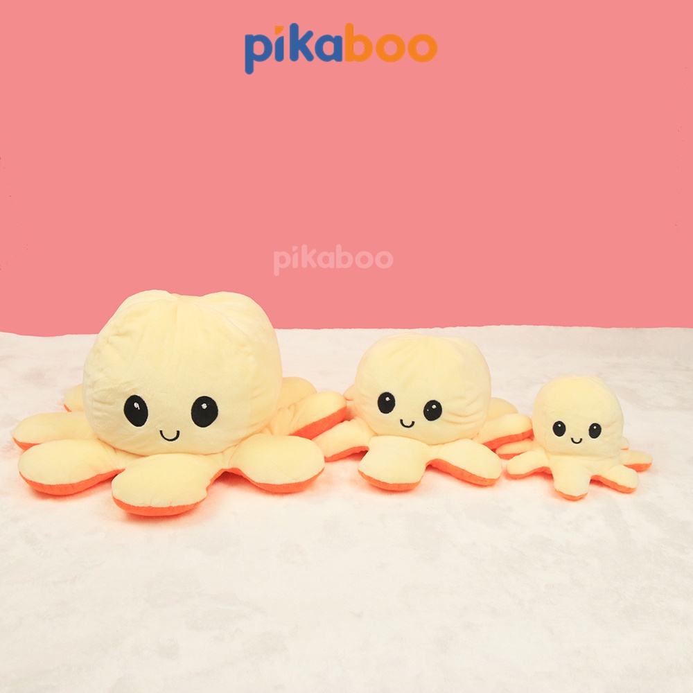 (Summer Sale 50%) Bạch tuộc cảm xúc bông cao cấp Pikaboo, vải cotton nhung mềm mịn co dãn, nhồi bông 3D tinh khiết